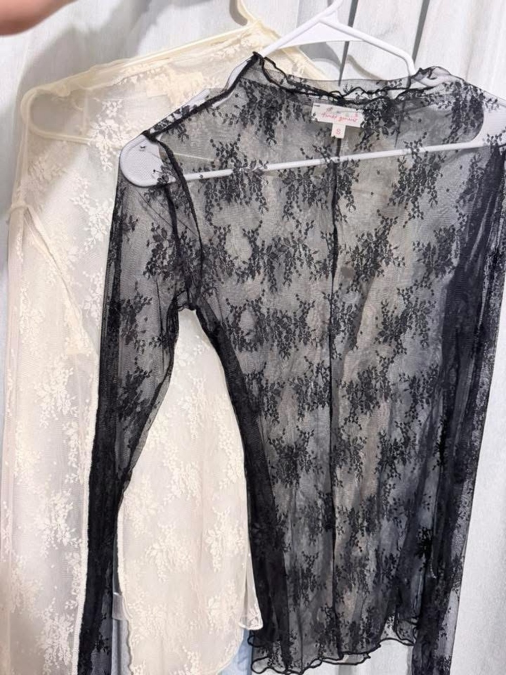 Sheer Lace Long Sleeve Top